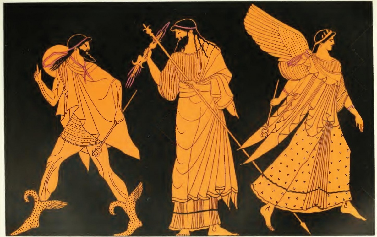Zeus sending forth Hermes and Iris